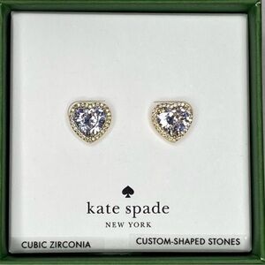 kate spade new york “my heart” pave earrings